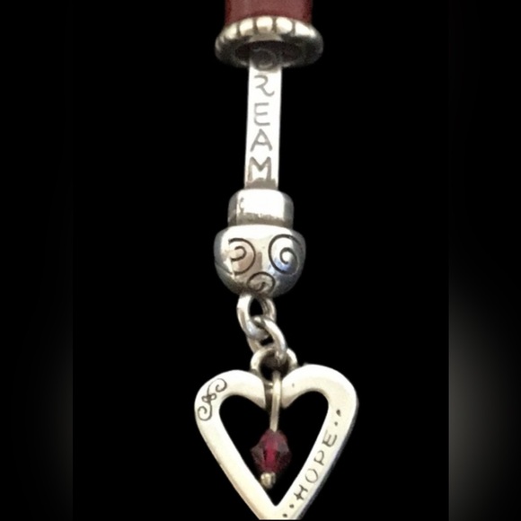 BRIGHTON Heart Song Red Hope Necklace with Sliding Cylinder - Picture 5 of 9